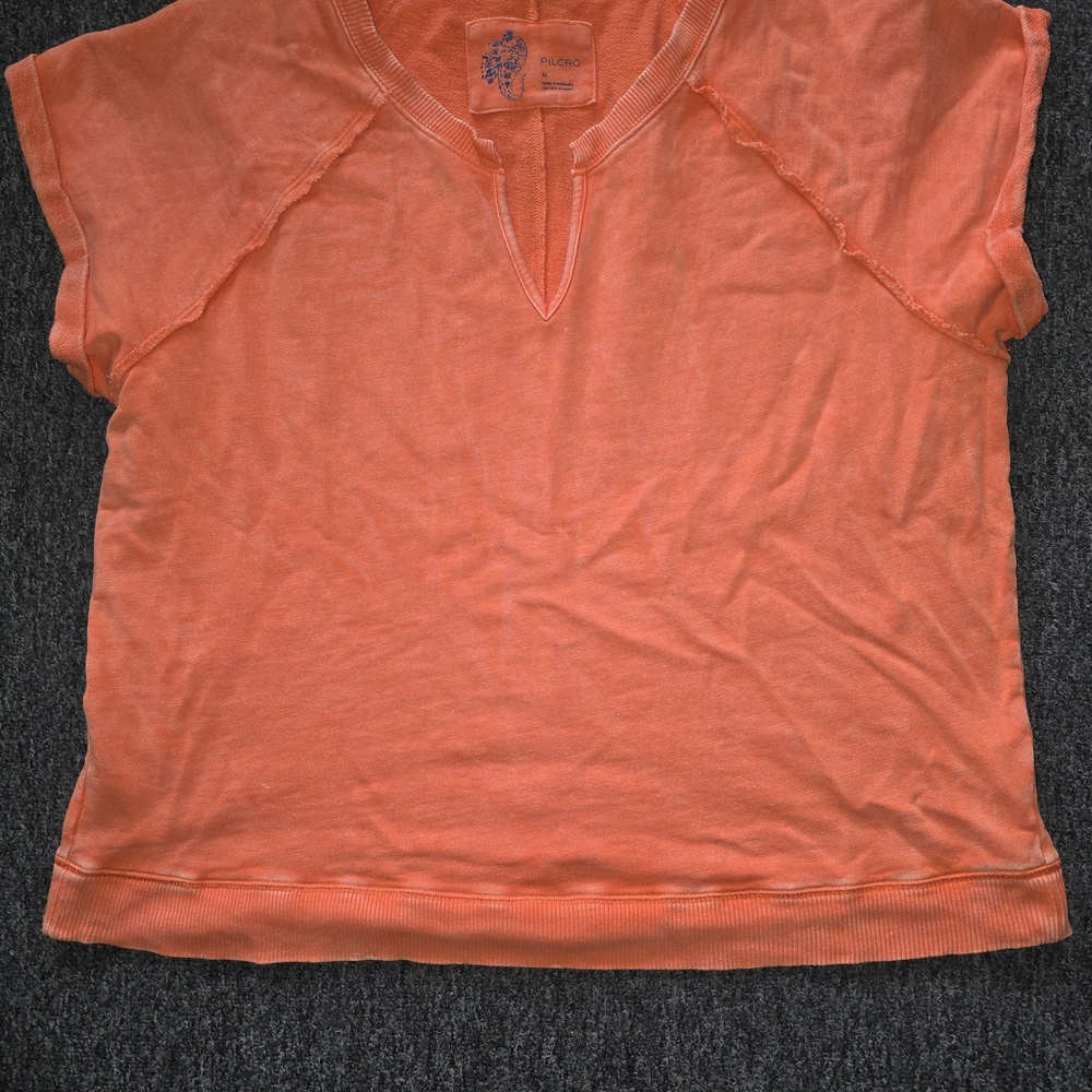Pilcro Vibrant Orange Short Sleeve Tee